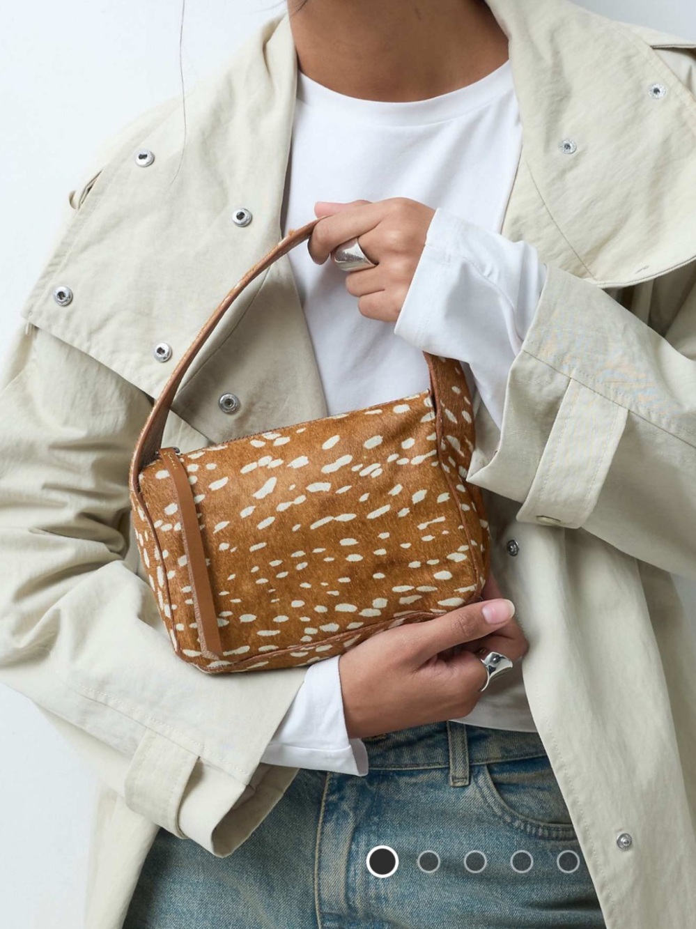 ASOS DESIGN Deer Print Hair-on-Leather Grab Bag — NWOT